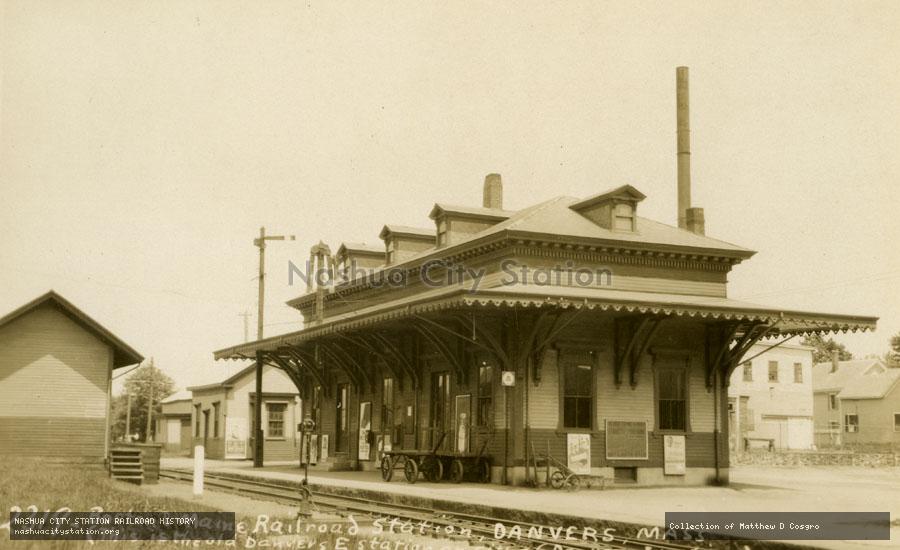 Postcard: Boston & Maine Railroad Station, Danvers, Massachusetts